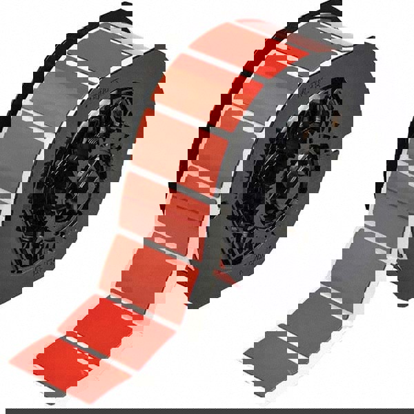 Label Maker Label: Red, Polyester, 300 per Roll